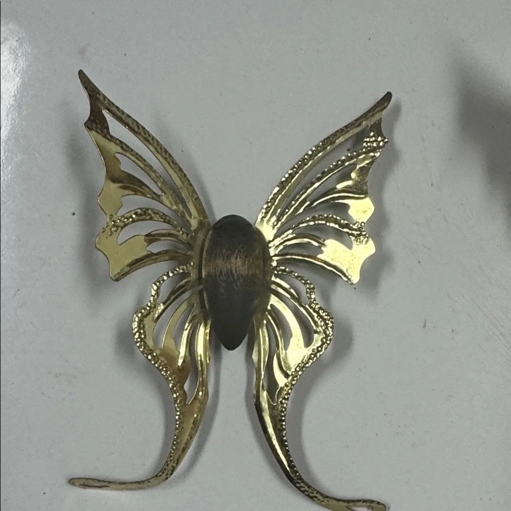 Butterflies Elegant Butterfly Wall Decor Set - Gold and Brown